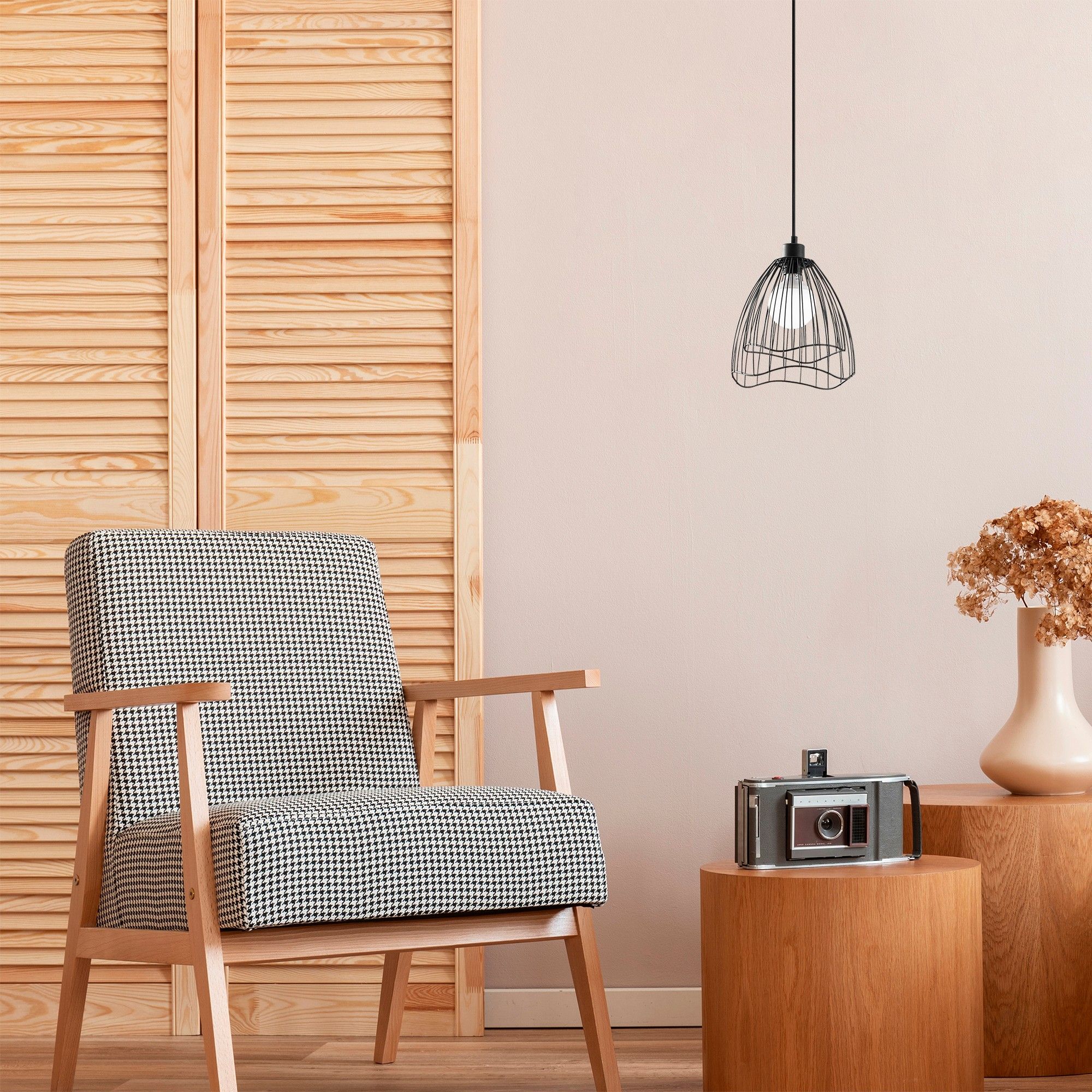 Tatum Chandelier | 25x25cm | Hauteur réglable | Noir