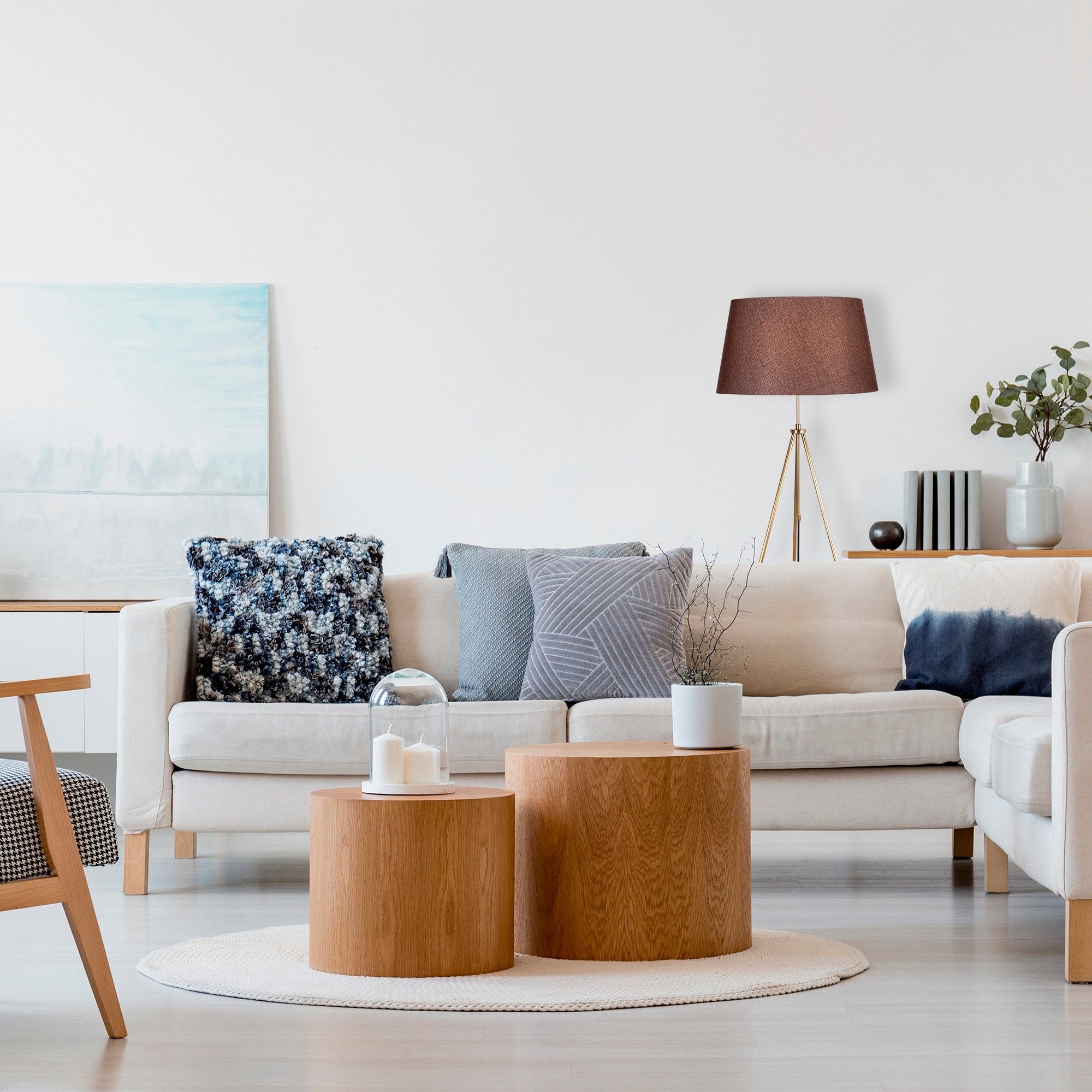 Lampadaire en métal Tatum | 165cm de hauteur | Marron