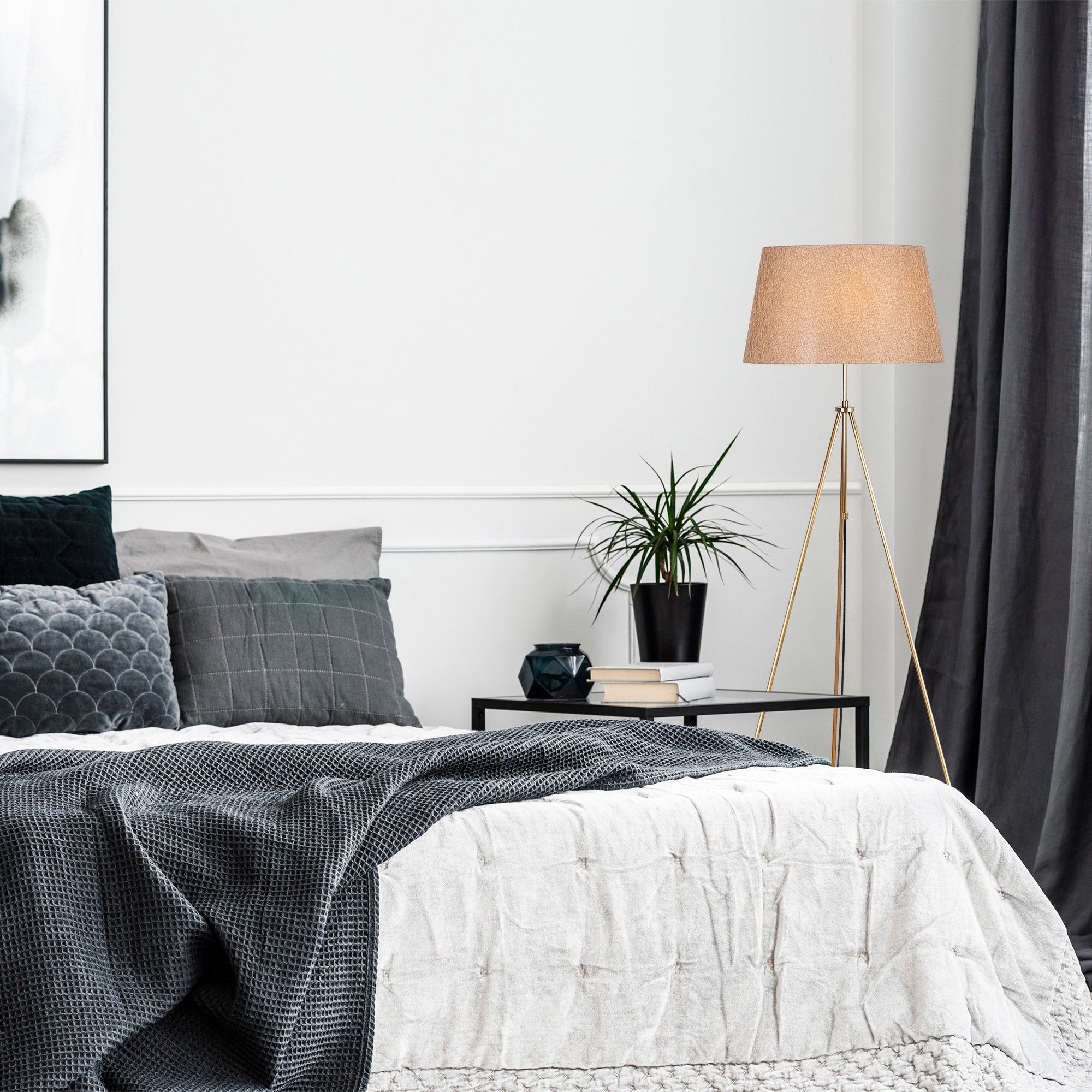 Lampadaire Tatum | Vintage Light Brown | Corps en métal