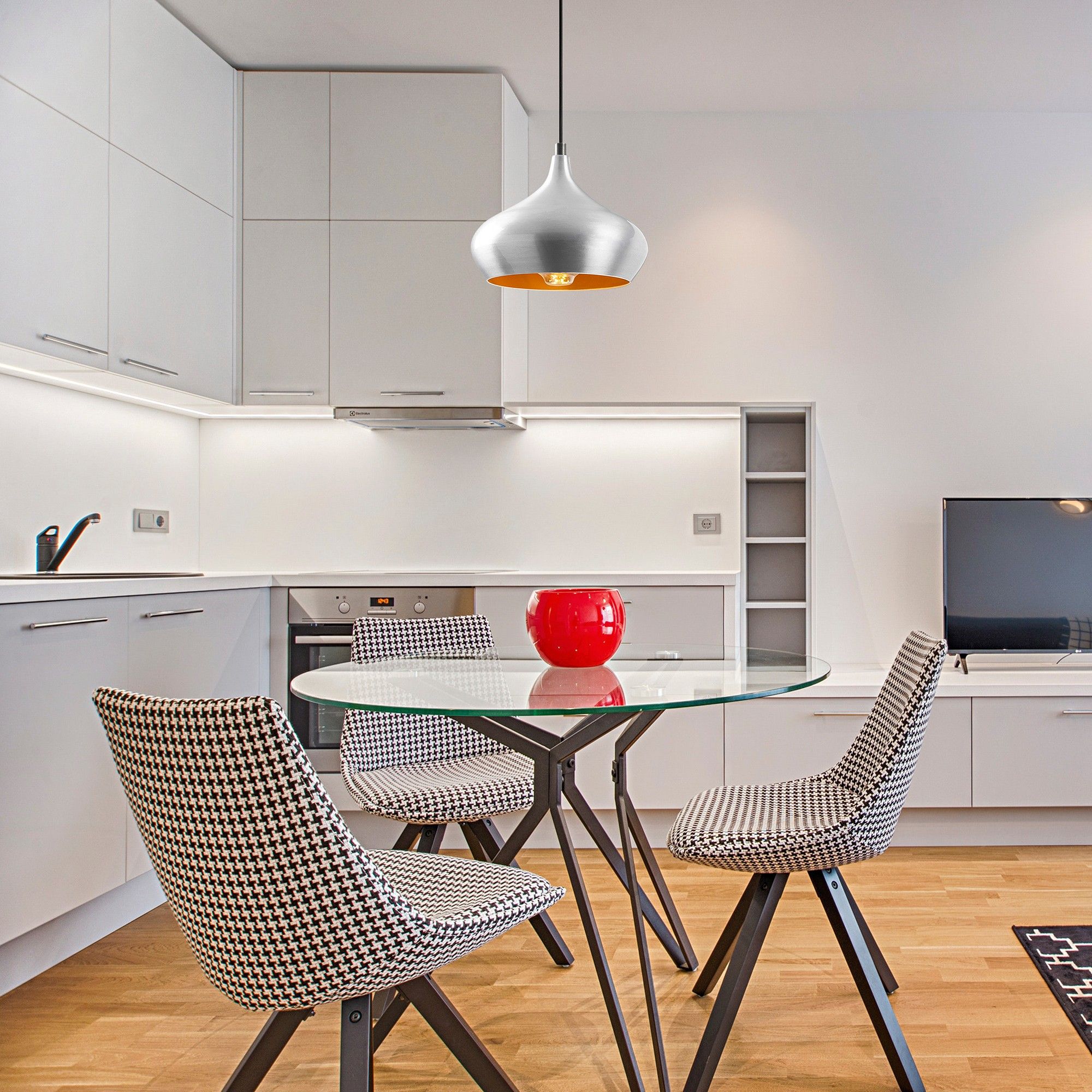 Tatum Chandelier | Corps en métal | 22x22cm | Hauteur réglable