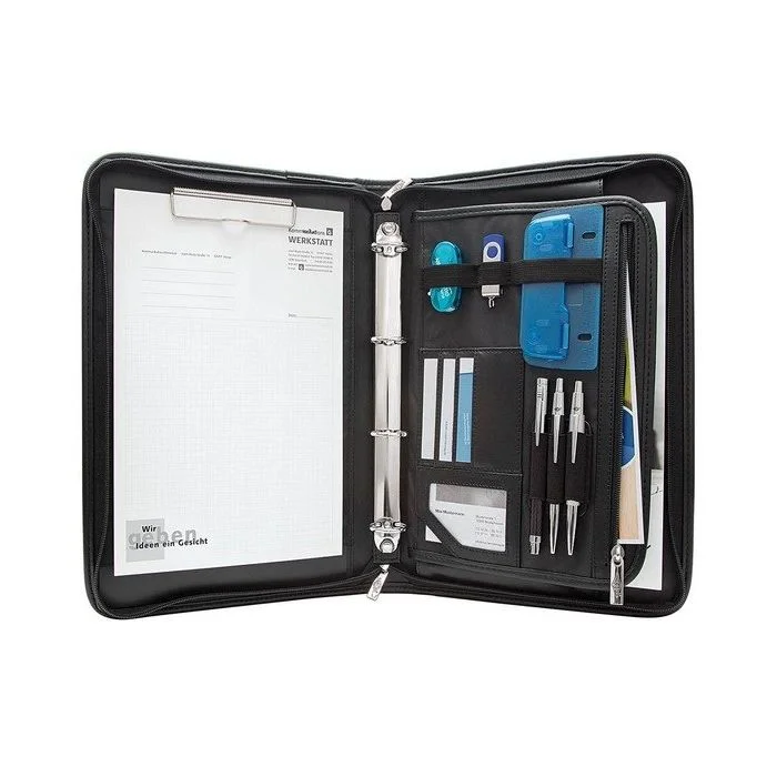 Serviette-Classeur A4 en simili-cuir - Elégance WEDO