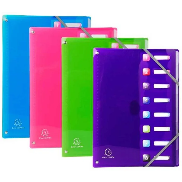 Trieur 8 compartiments à dos extensible Iderama - Assortiment EXACOMPTA