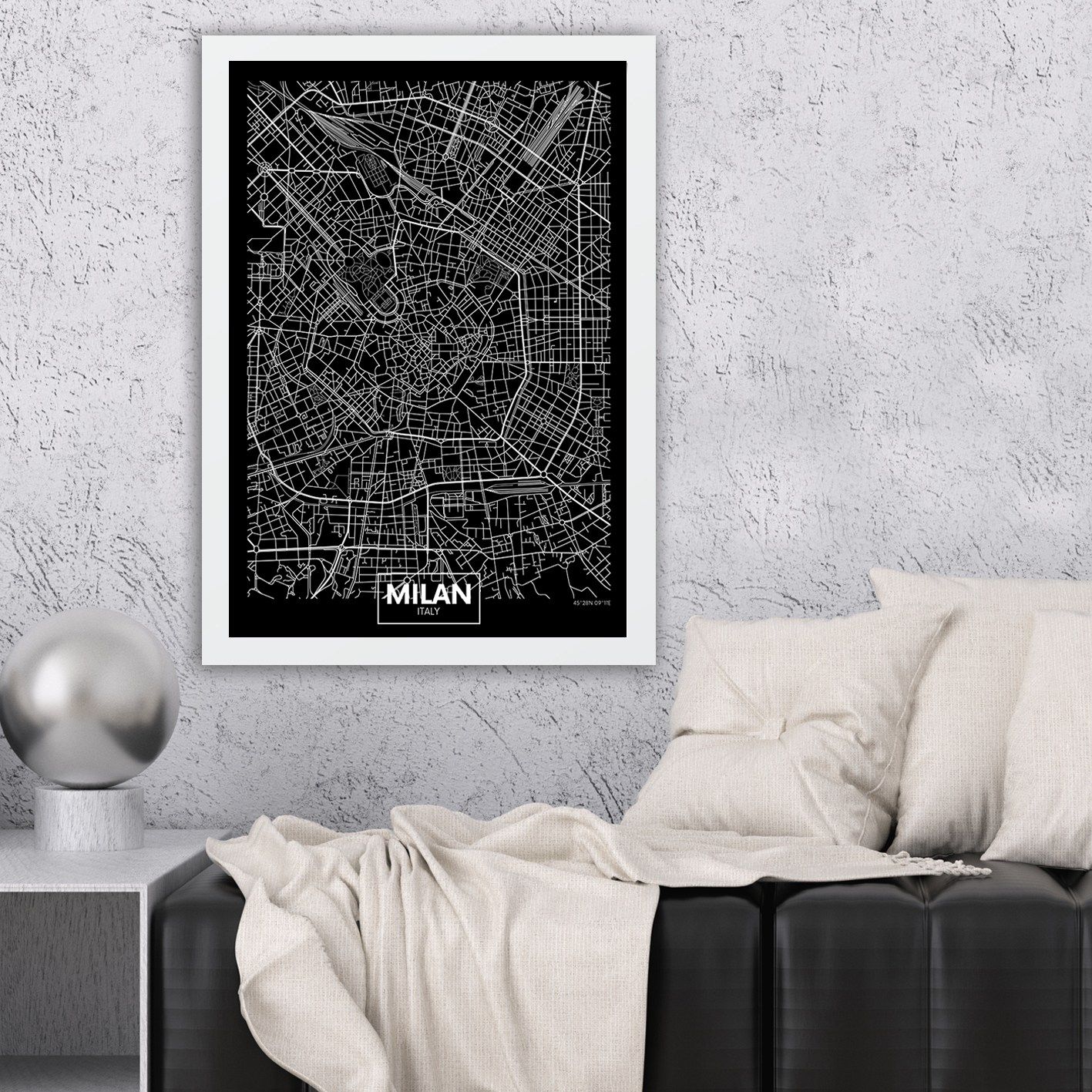 Ville Peinture décorative sur toile | 35x45cm | Impression UV