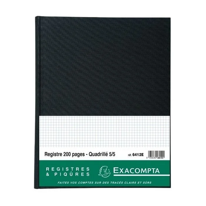 EXACOMPTA Registre 200 pages quadrillées - 320 x 250 mm