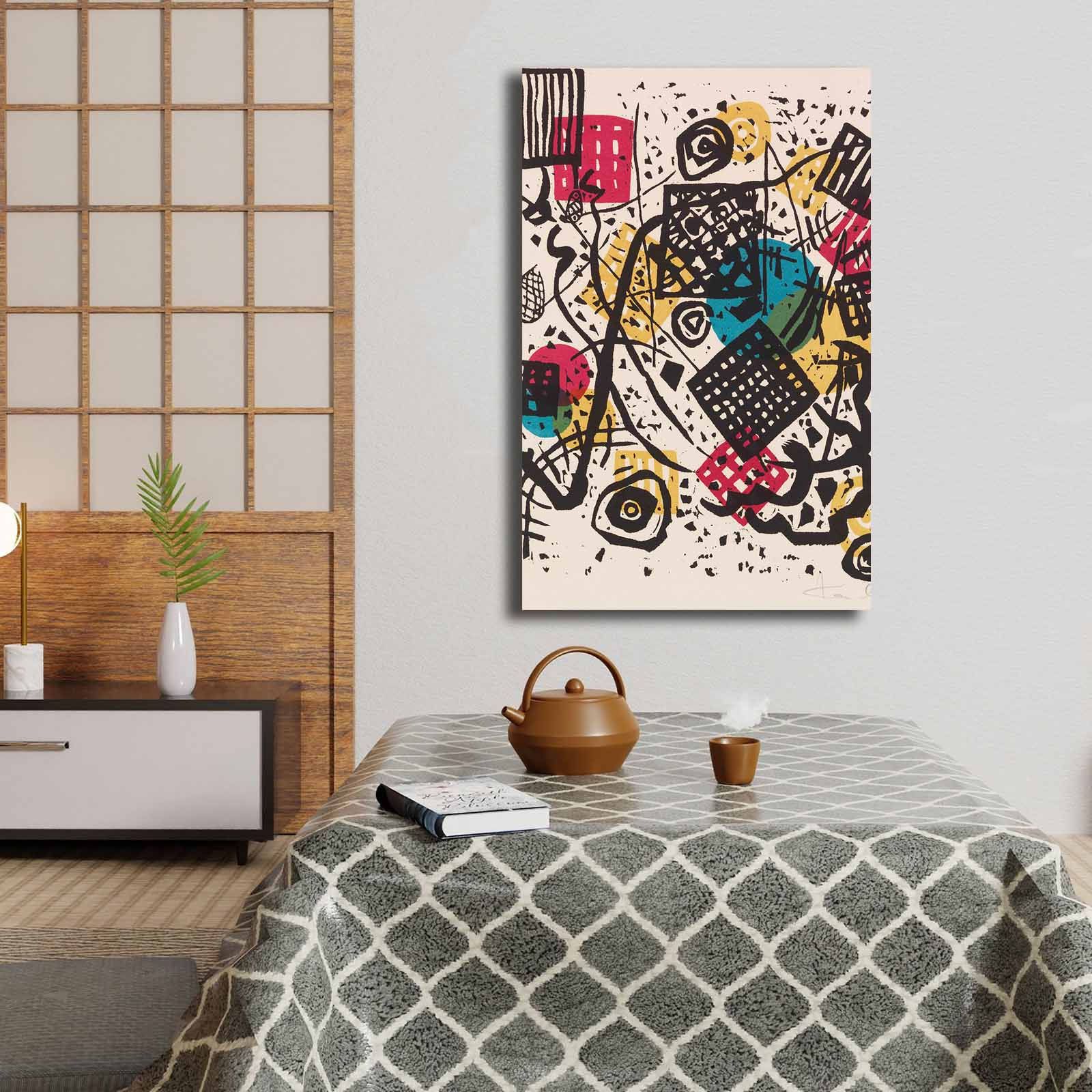 Vasili Peinture décorative sur toile | Cadre 100% bois | Multicolore