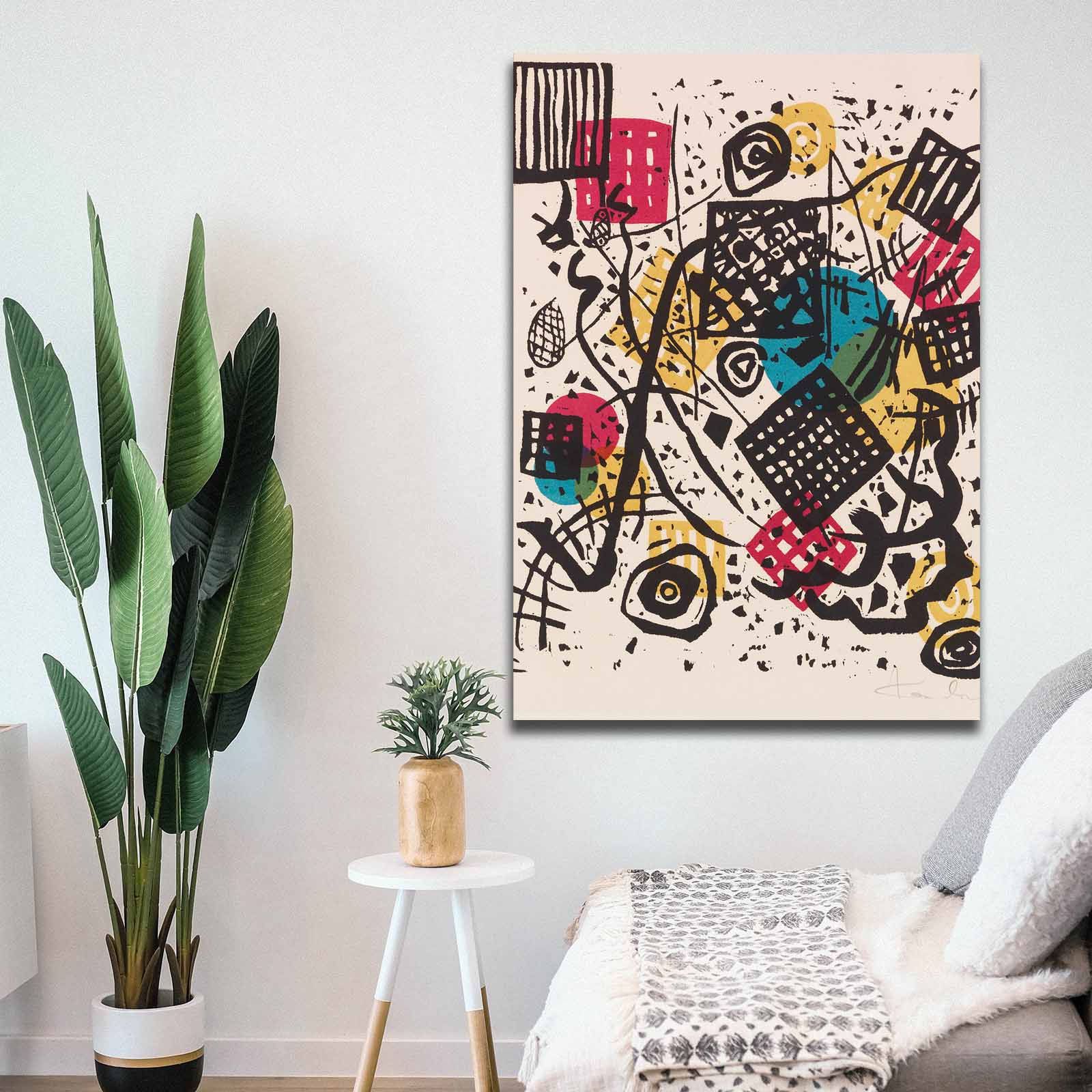 Vasili Peinture décorative sur toile | 100 anvas, cadre en bois 2 | Multicolore