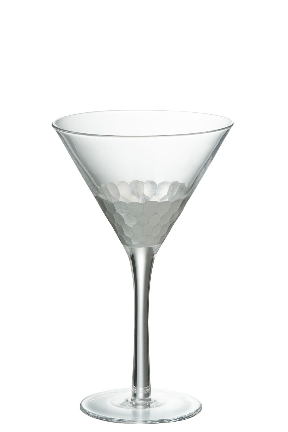 Verre a cocktail transparent/argent