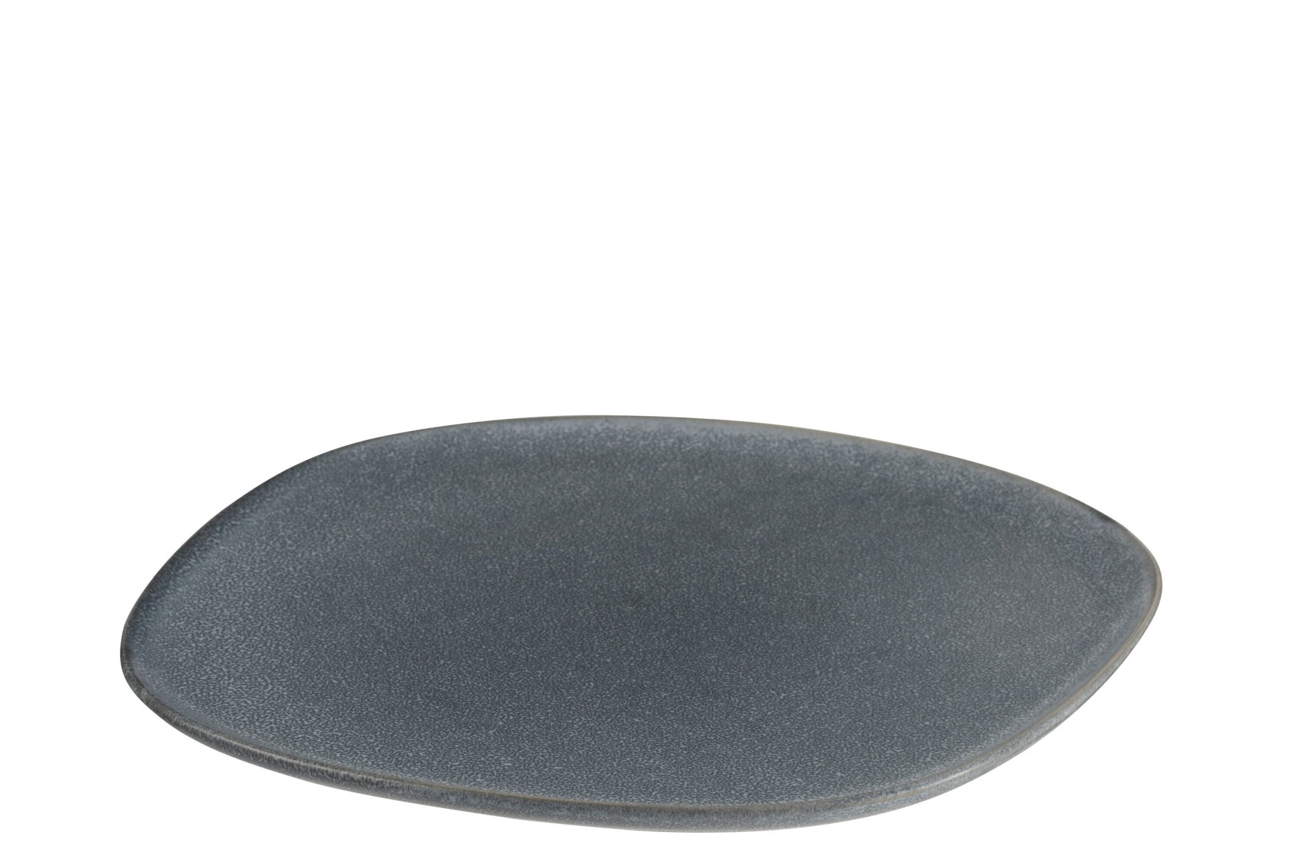 Assiette louise ceramique gris large