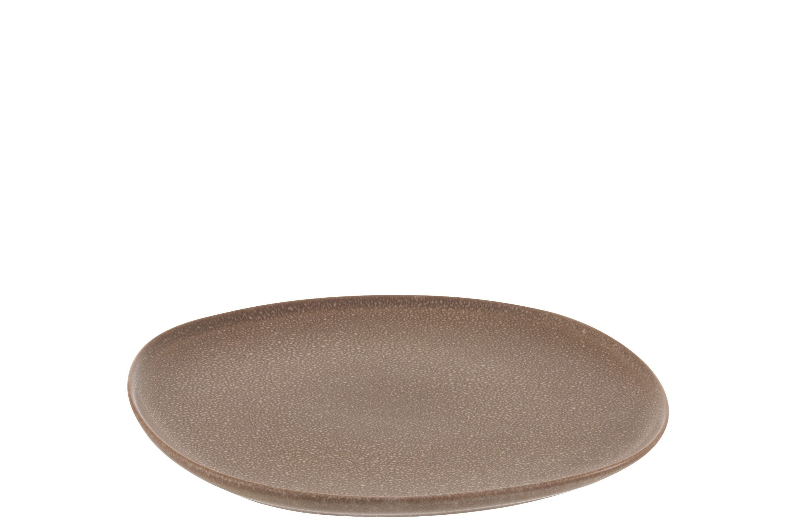 Assiette louise ceramique cognac medium