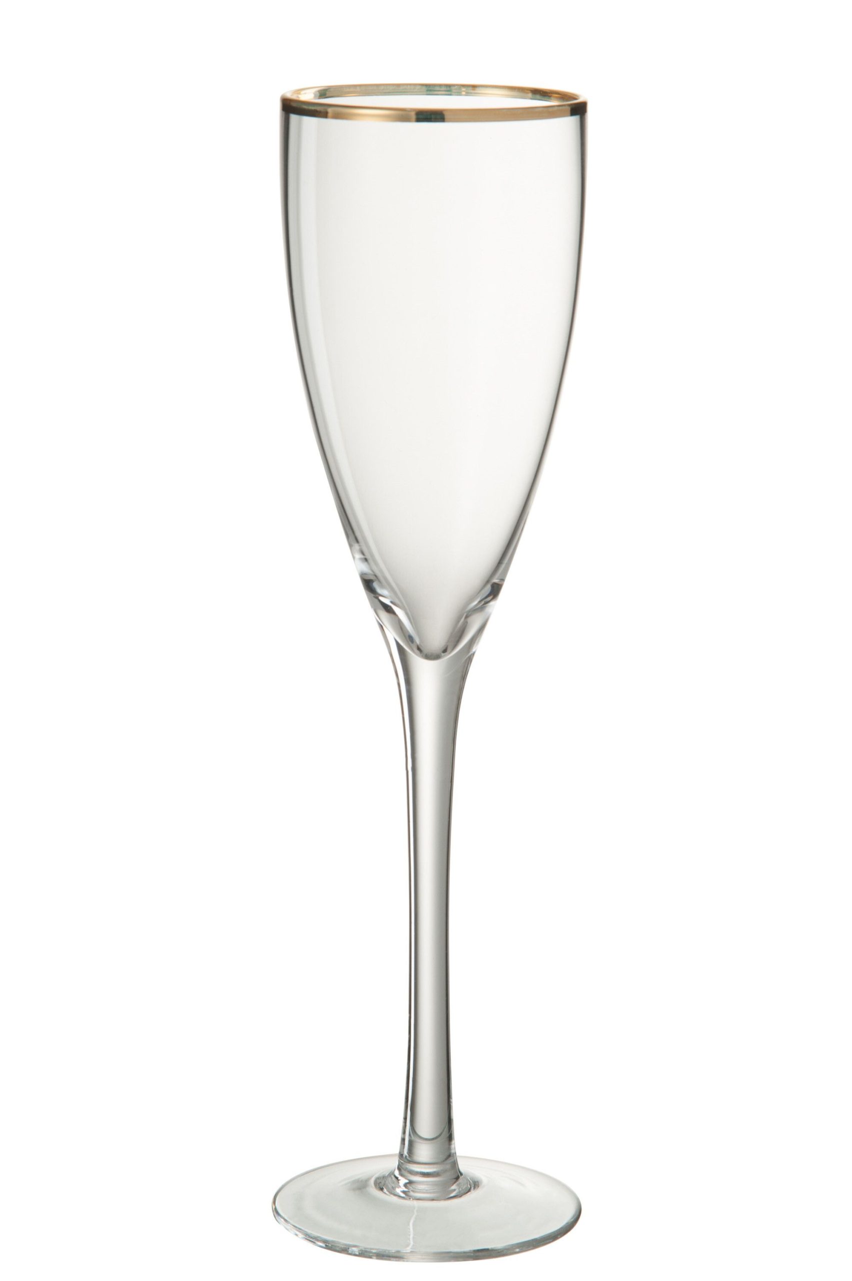 Verre a champagne or bord verre transparent/or