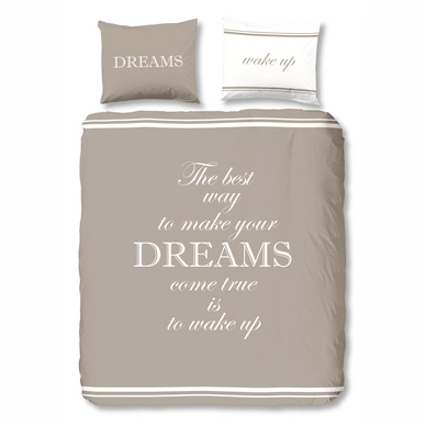 Parure de Lit Good Morning Dreams Taupe Coton