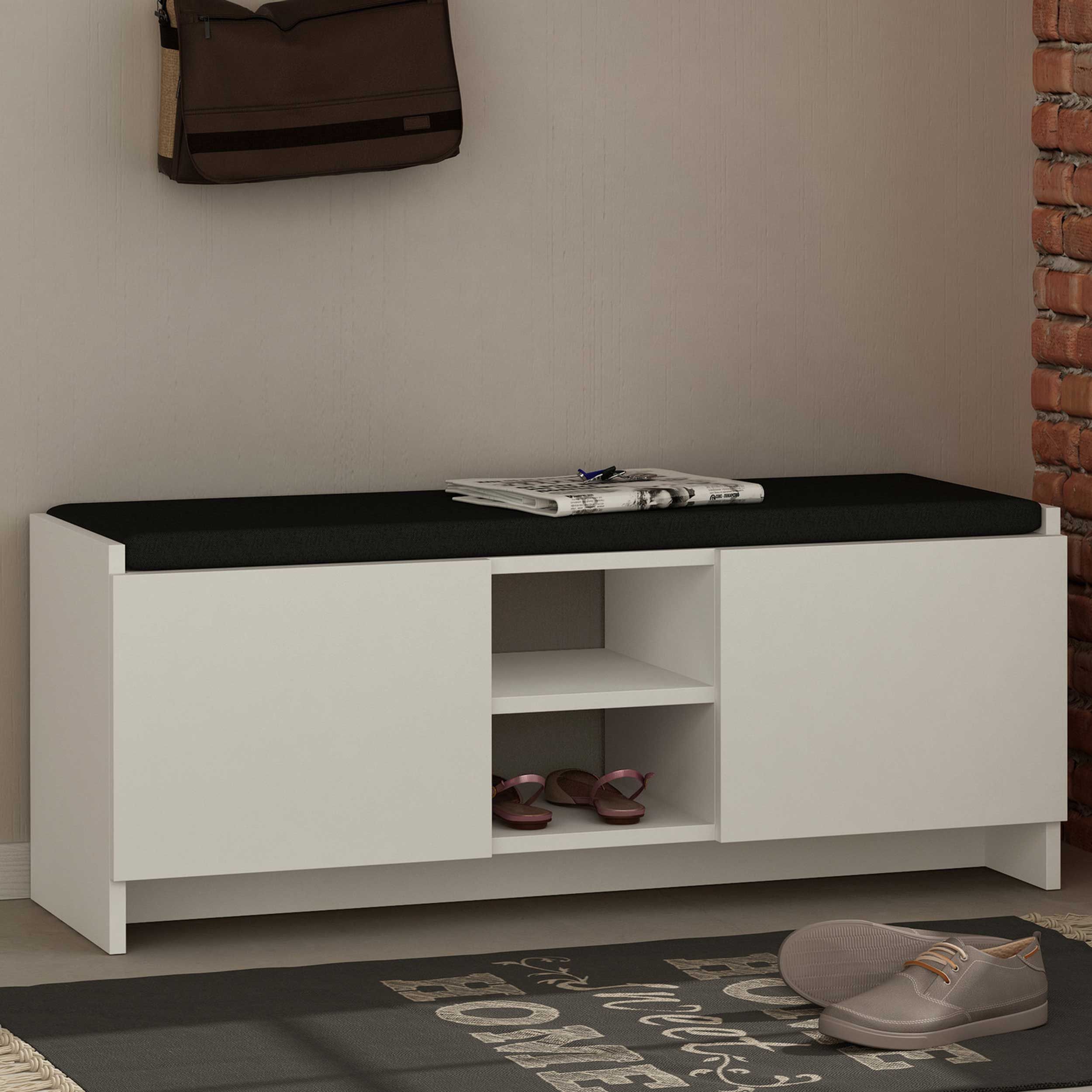 Zulla Meuble à chaussures | 100 % MÉLAMINE | Blanc