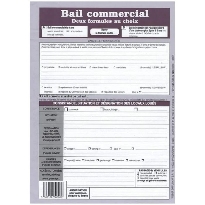 Bail Commercial WEBER 800