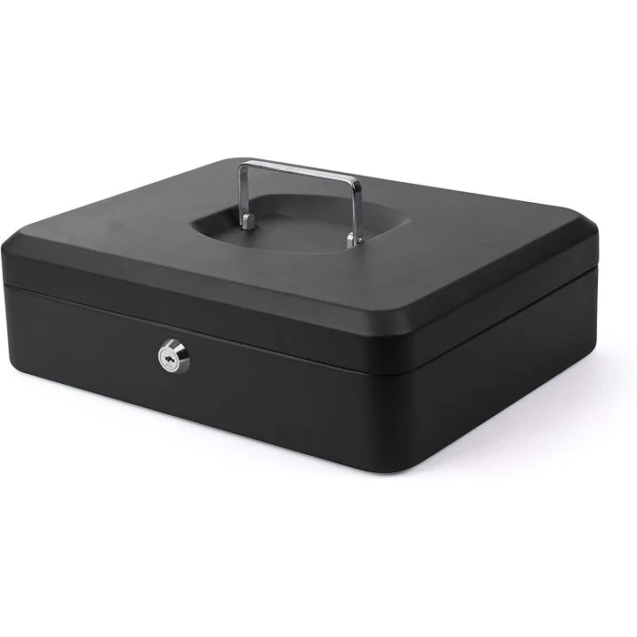 Grande Caisse à Monnaie - Noir - 300 x 240 x 90 mm PAVO