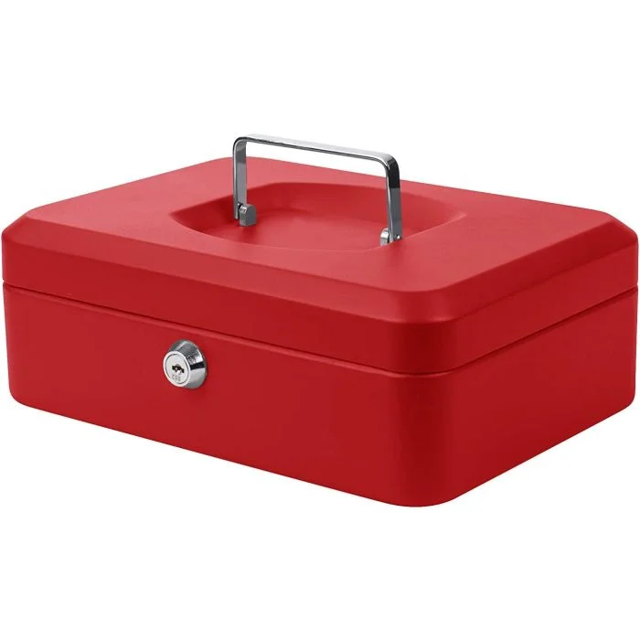 Caisse à Monnaie - Rouge - 250 x 180 x 90 mm PAVO