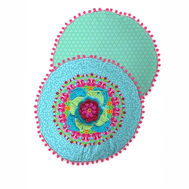 Coussin Décoratif Happiness Wildrose Aqua (55 cm)