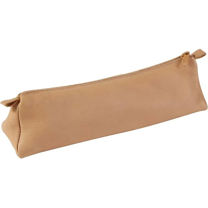 Trousse trapèze pour stylos - Cuir Naturel CLAIREFONTAINE