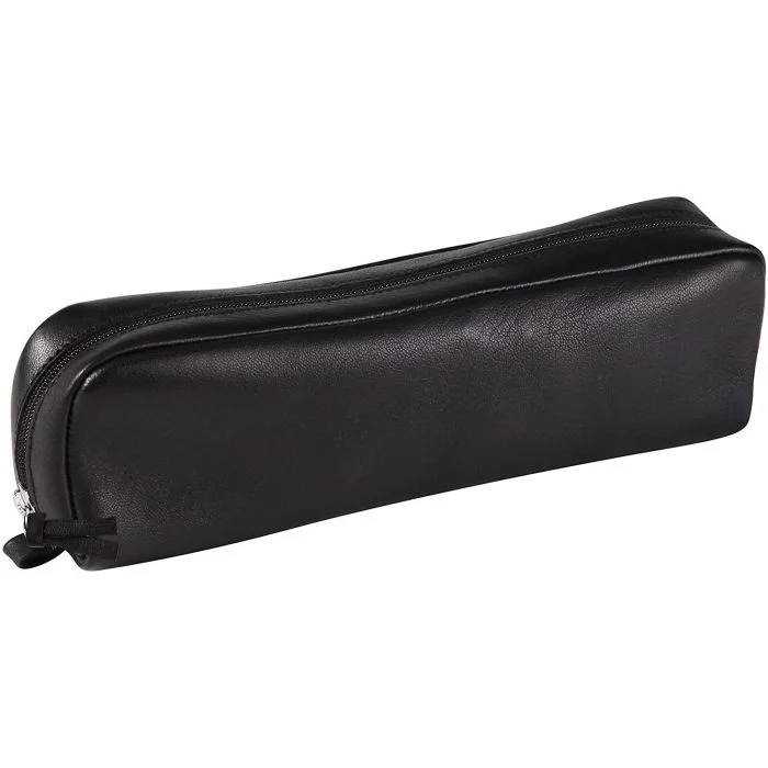 Trousse rectangulaire pour stylos - Cuir Noir CLAIREFONTAINE