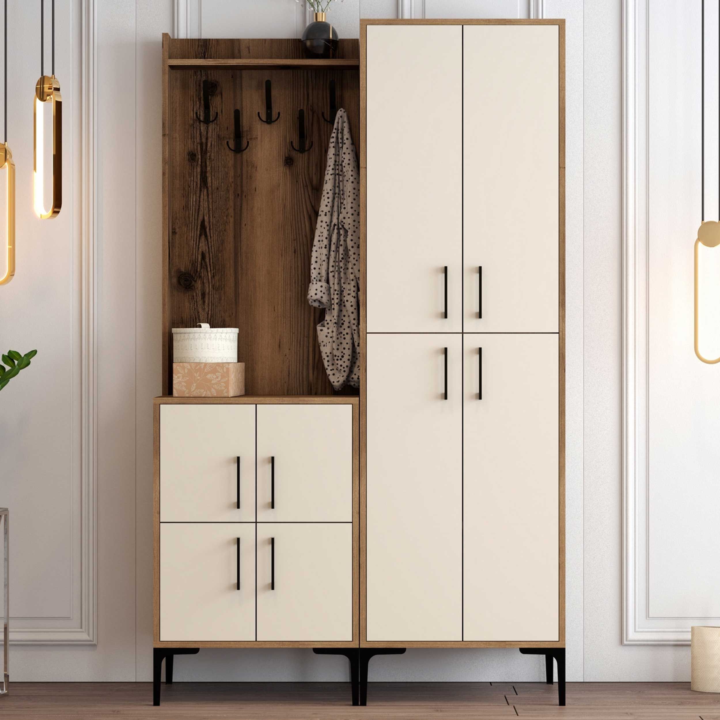 Woody Fashion armoire | 18mm Melamine | Noyer crème