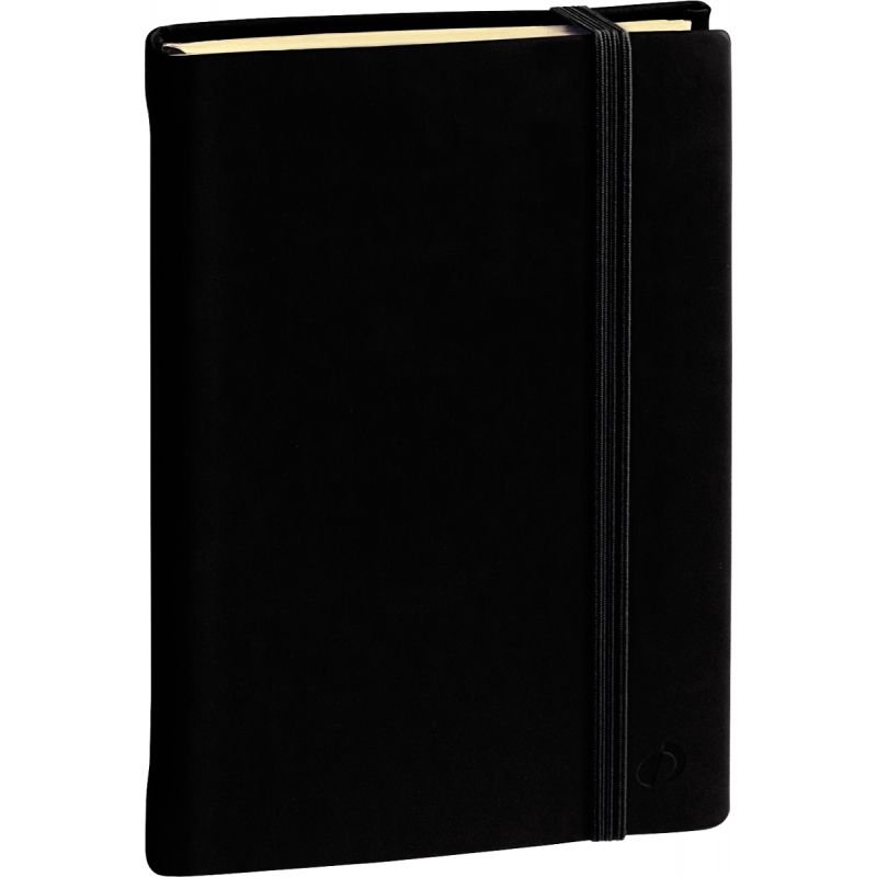 Carnet de note quo vadis 24 lignes silk noir elastique 192 pages format 16x24cm