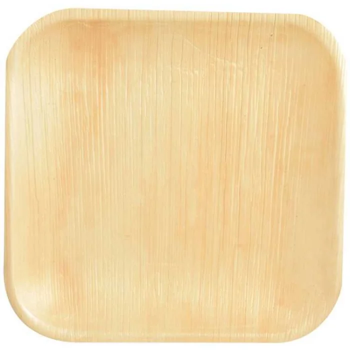 Assiette jetable en feuilles de palme - 255 x 255 mm PAP STAR Pure Lot de 25