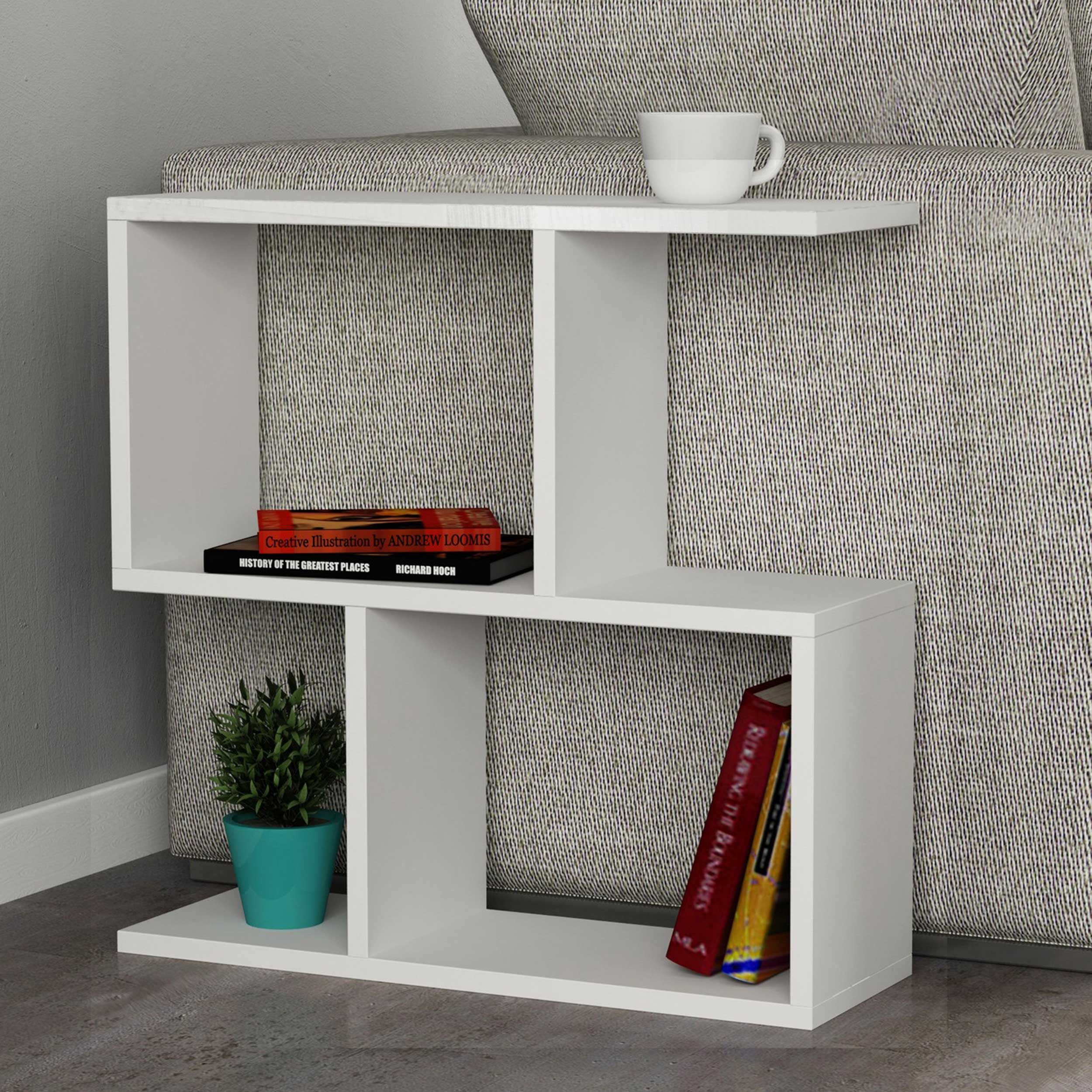 Mania Table d'appoint | 100 % MÉLAMINE | Blanc