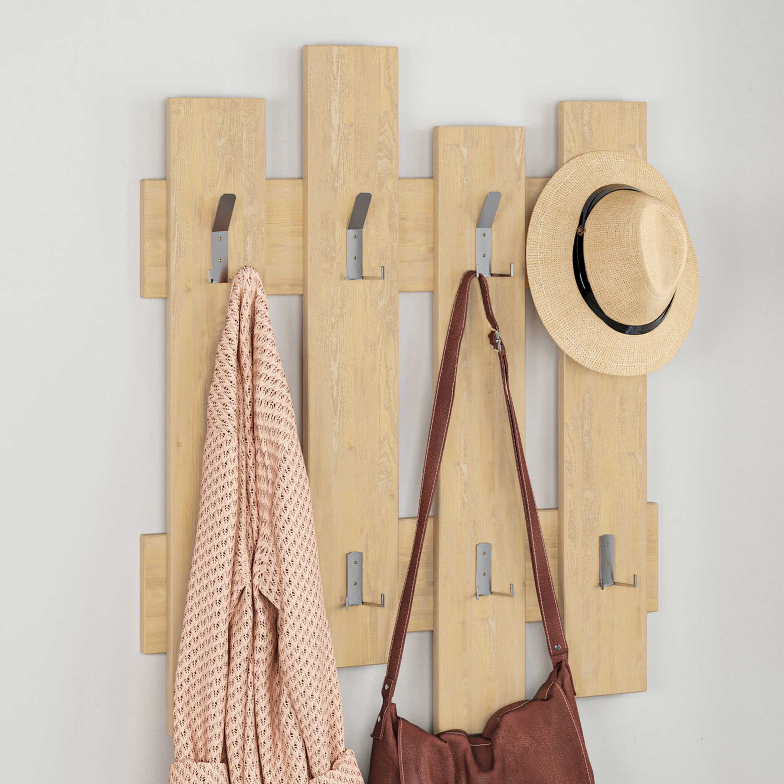 Wave Patère murale | 100 % MÉLAMINE | Chêne