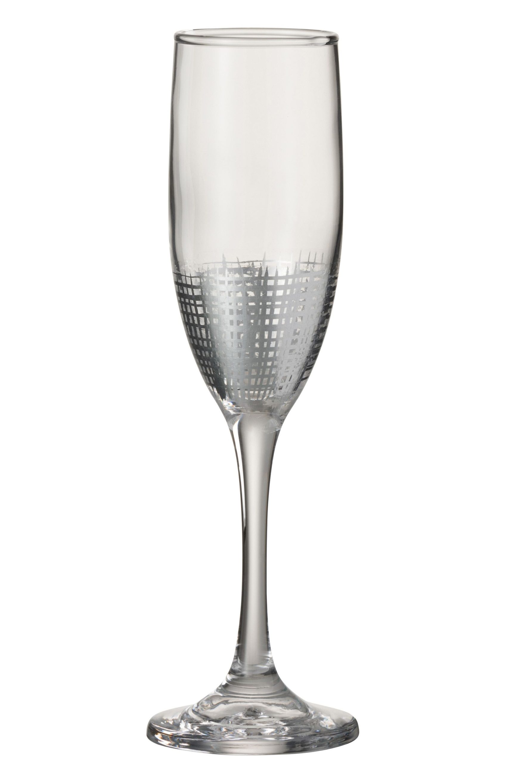 Verre a champagne grillage verre argent/transparent