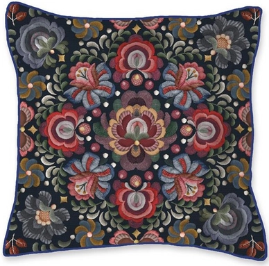 Coussin Décoratif Pip Studio Il Ricamo Square Cushion Donker Blauw (45 x 45 cm)