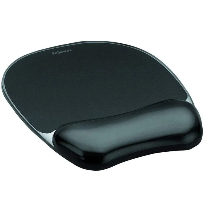 Tapis de Souris avec Repose poignet Gel Cristal - Noir FELLOWES
