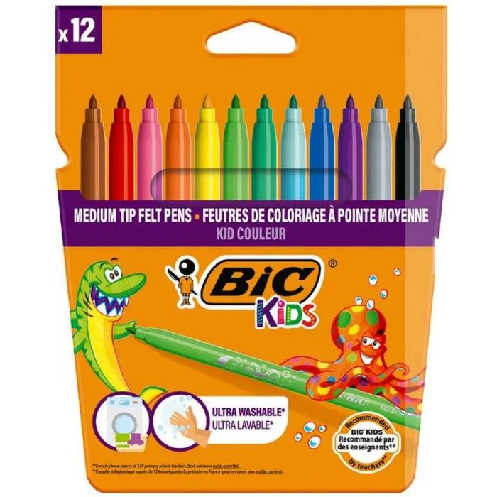 12 feutres de coloriage BIC KIDS Assortiment
