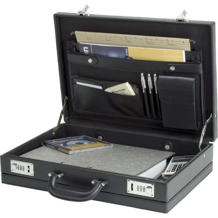 Attaché-Case en Simili-cuir - PONTE Noir ALASSIO
