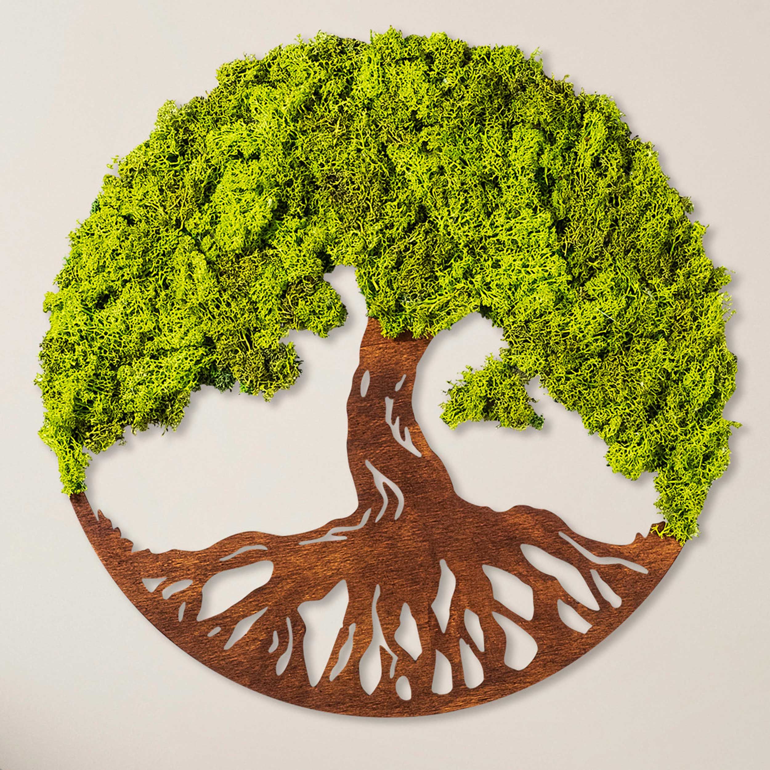 Wallity Vert Mousse 44x44 cm 6mm MDF Décor