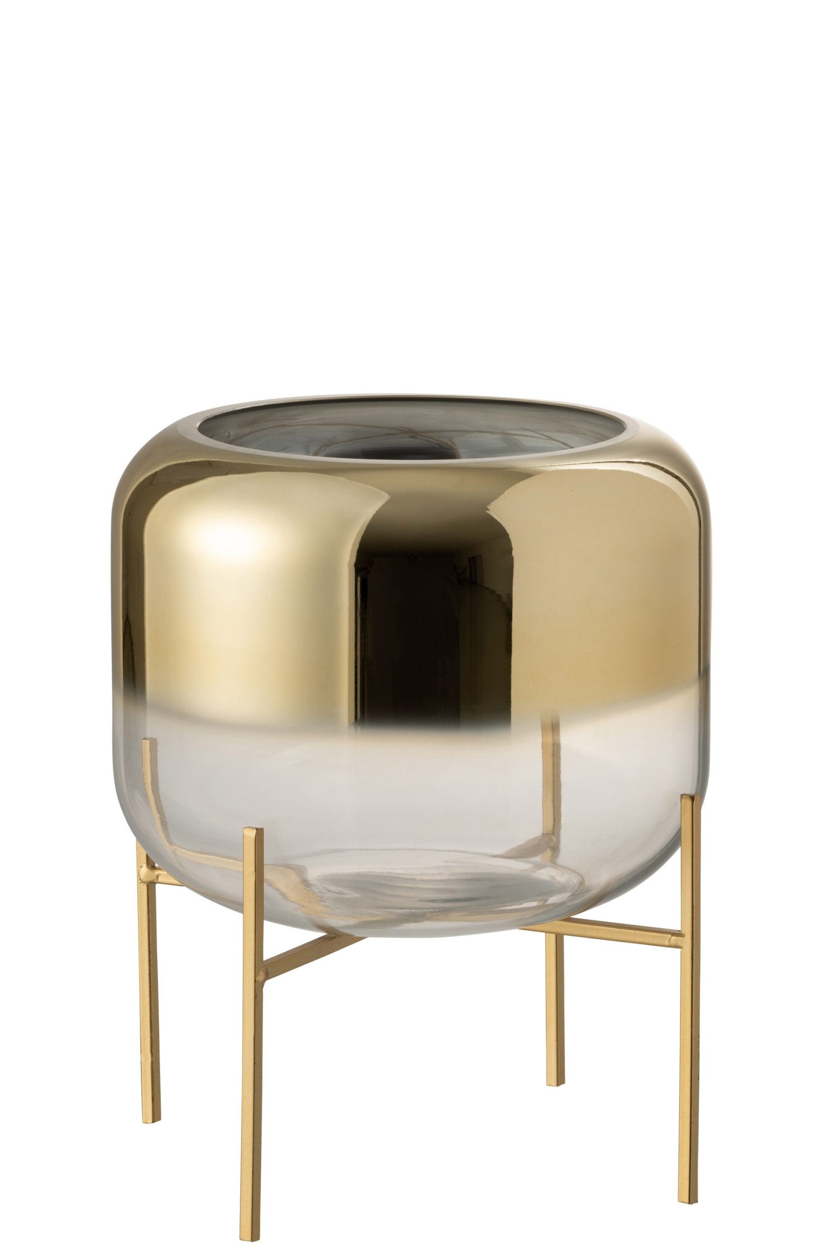 Vase oceanne verre or/transparent small