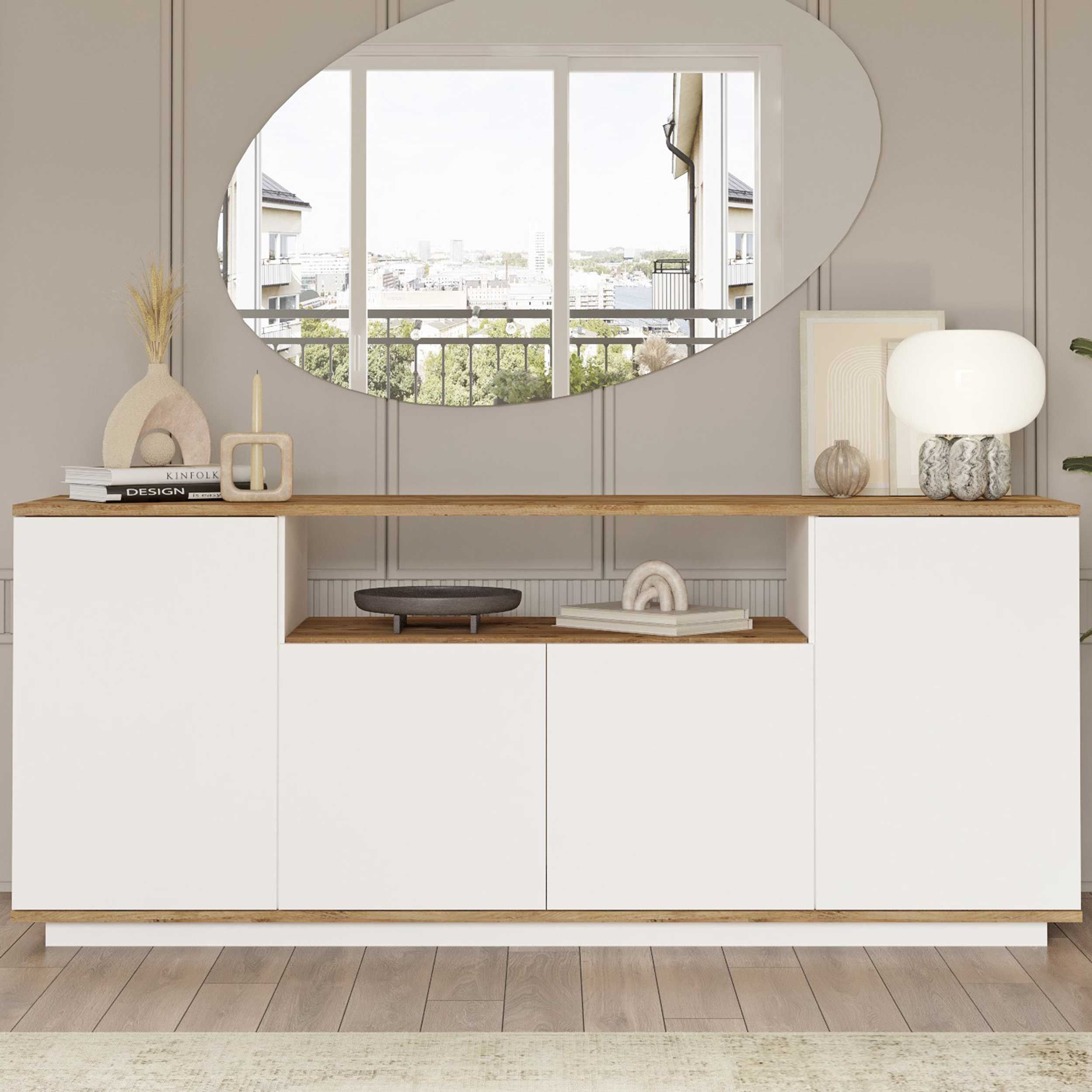 Woody Fashion Console Table | 100% Melamine | Atlantic Pine White