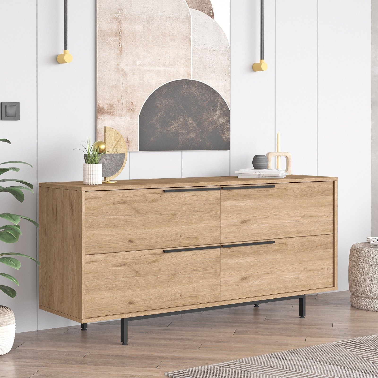 Table console moderne en noyer 18mm | Woody Fashion