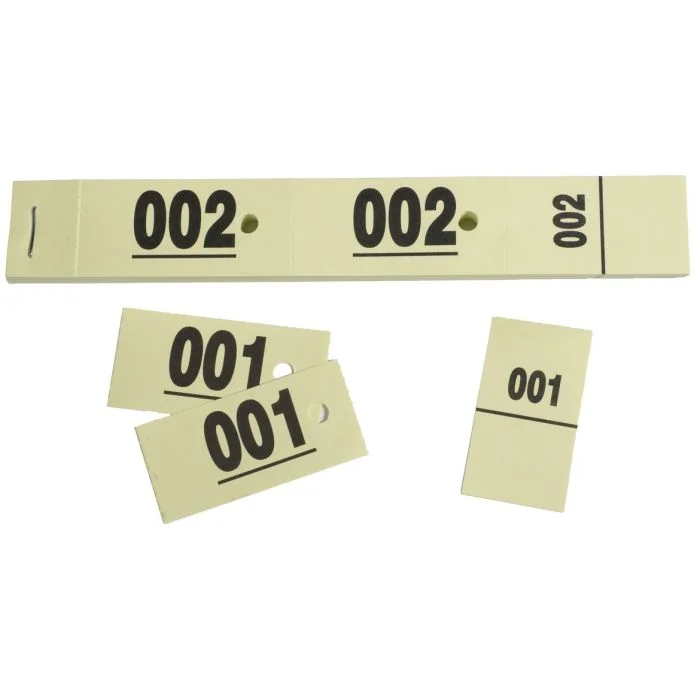 Carnet de 50 Tickets Vestiaires - Jaune EXACOMPTA