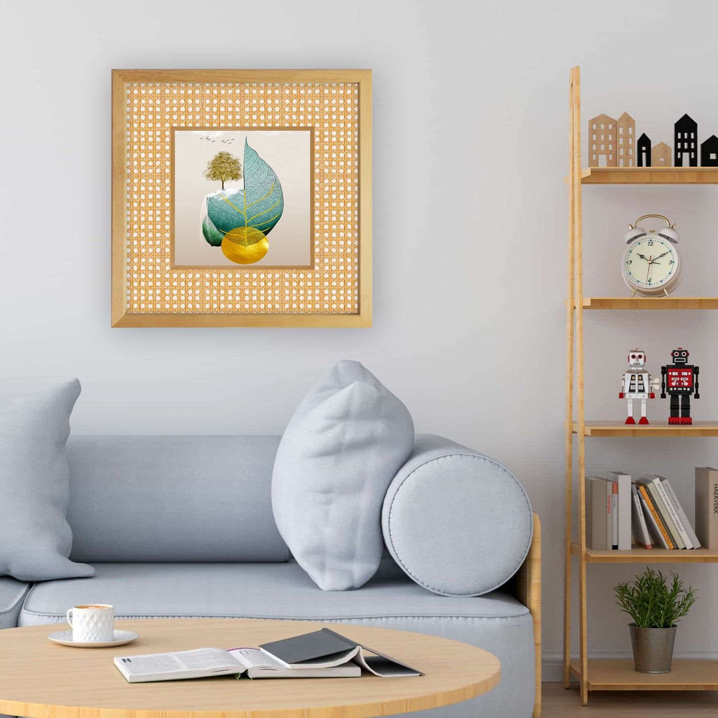 Alpanos Peinture décorative | 52x52cm | Multicolore