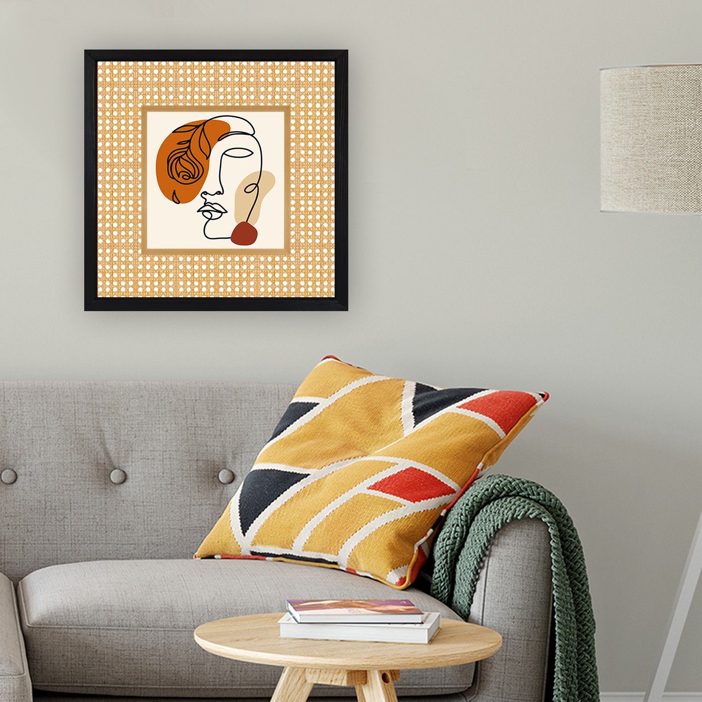 Alpanos Peinture décorative encadrée | 100% Verre | Impression UV | 32x32cm | Multicolore