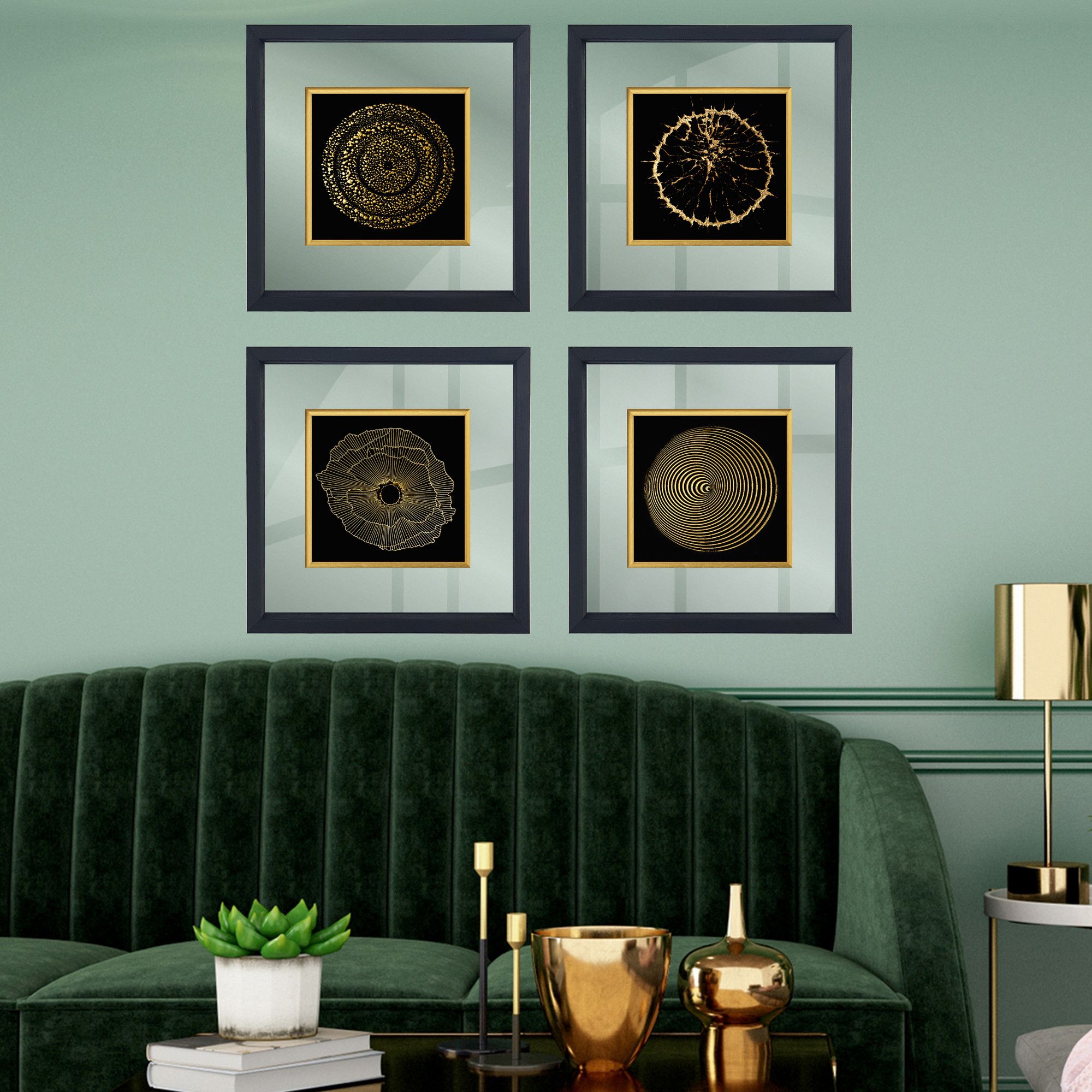 Alpanos Peinture décorative encadrée - 100% verre et cadre en bois