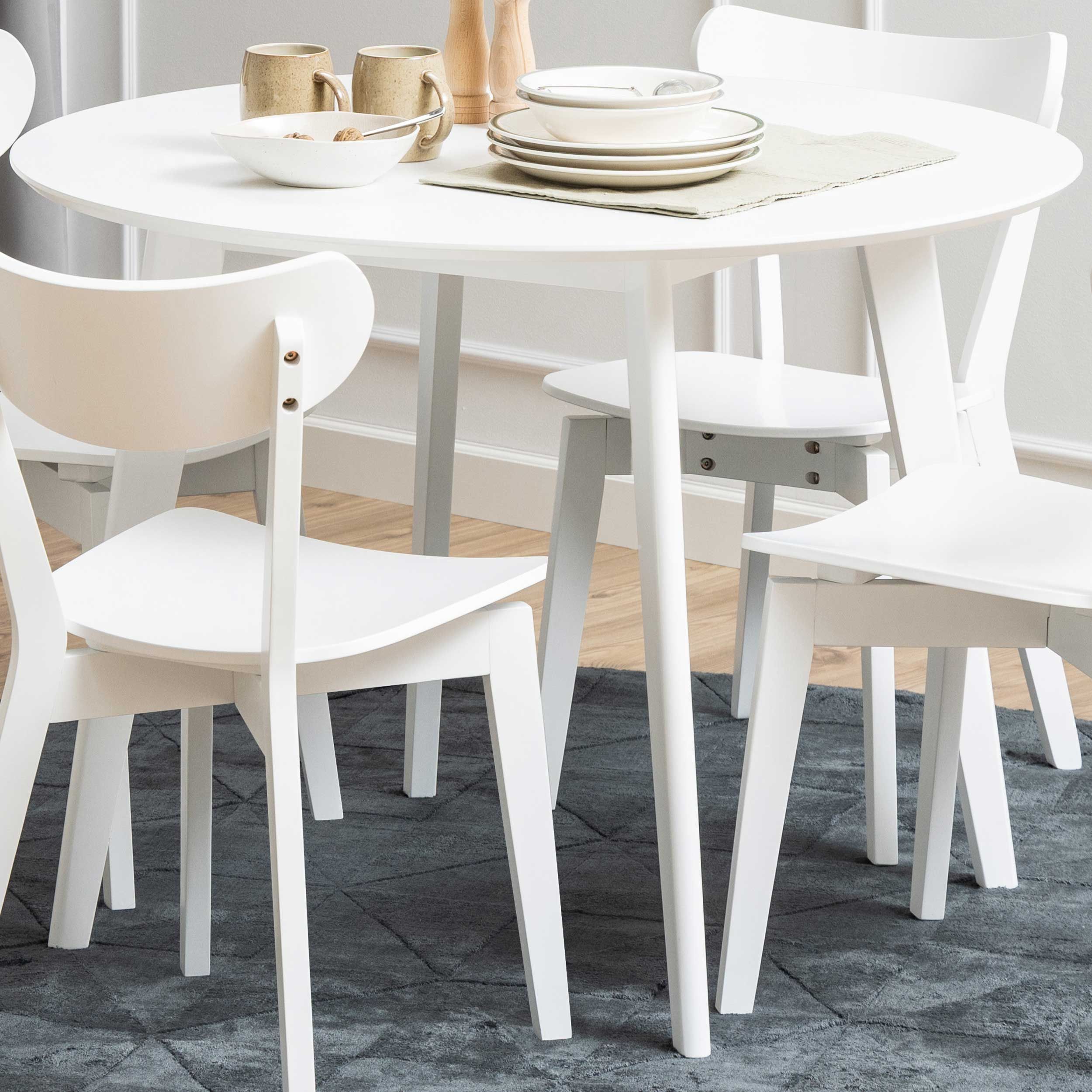 Table de salle à manger Rover Ø105 cm - blanc