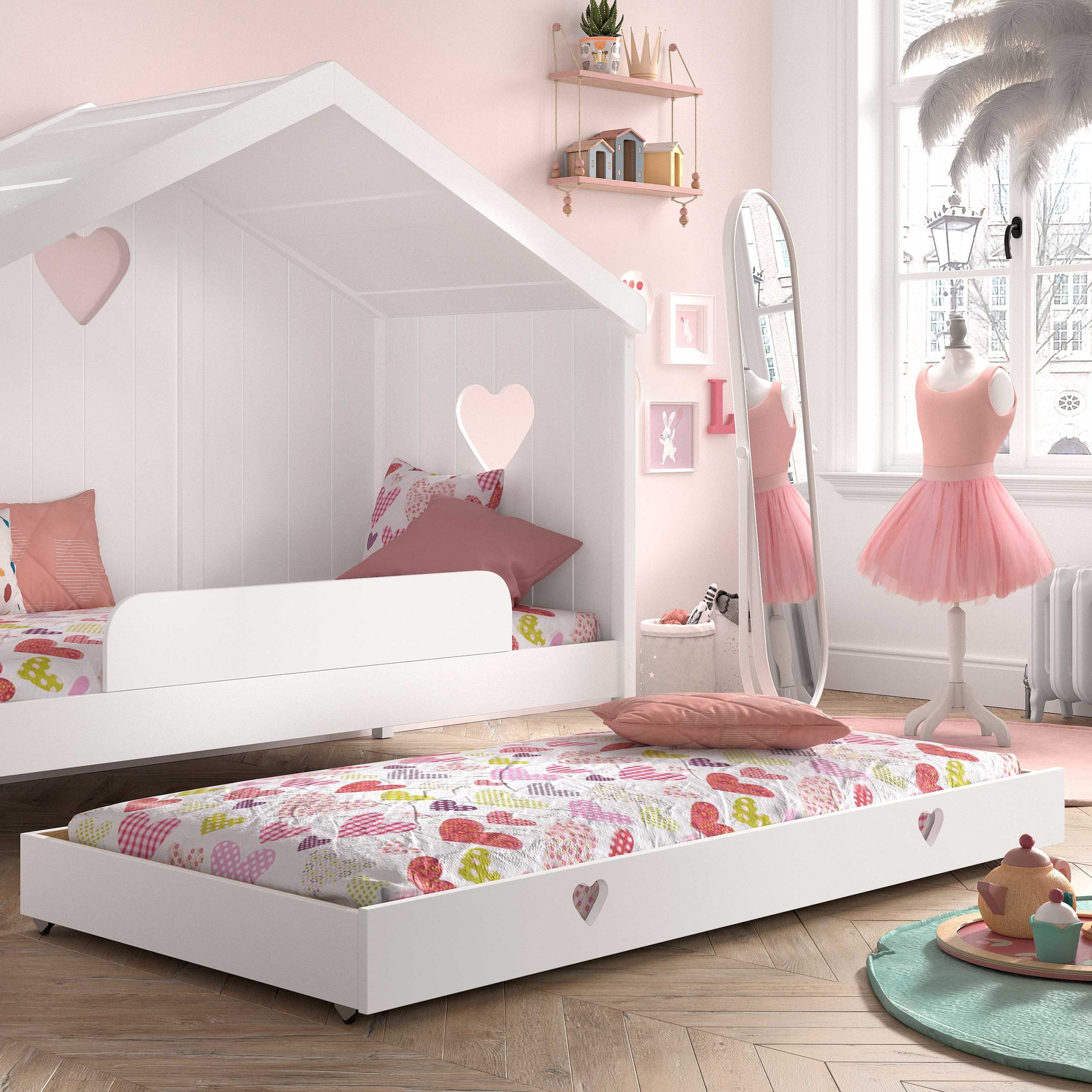 Tiroir de lit Amori 90x190 cm - blanc