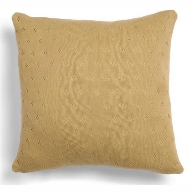 Coussin Décoratif Essenza Ajour Knitted Fern Yellow (50 x 50 cm)