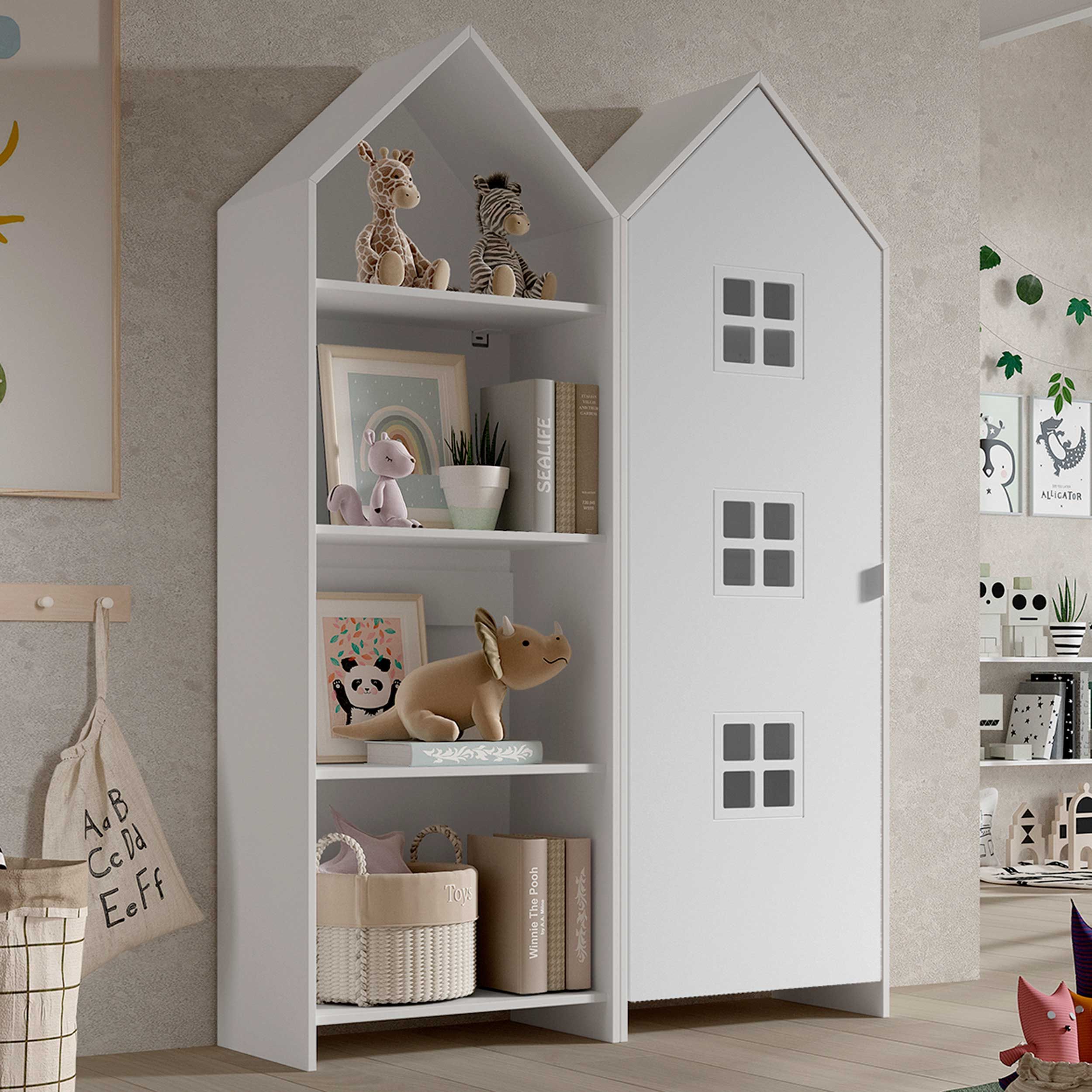 Armoire 2 pièces Casami Bruges - 115x37x72 cm - Blanc