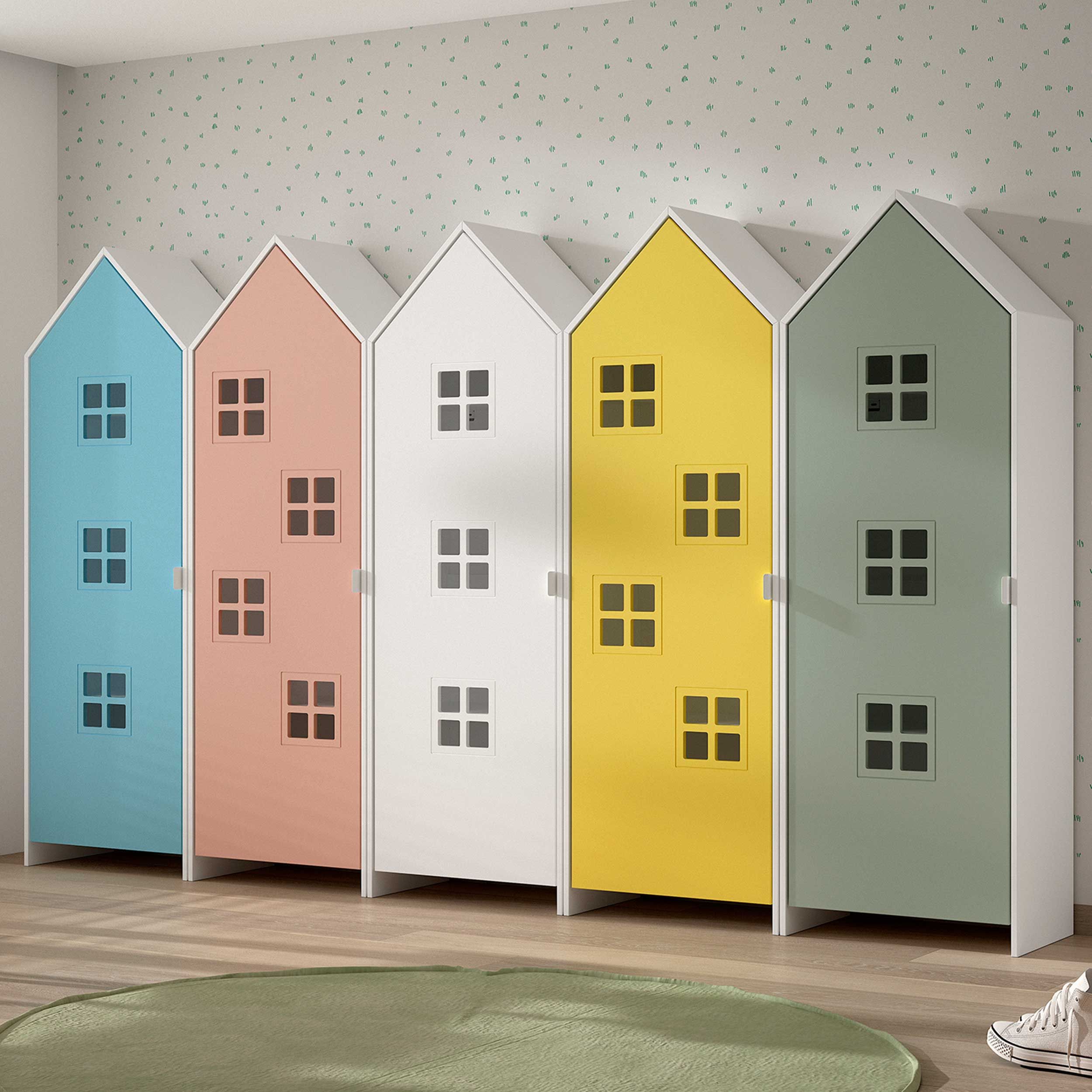 Armoire 5 pièces Casami Bruges - 288x37x172 cm - Multicolor