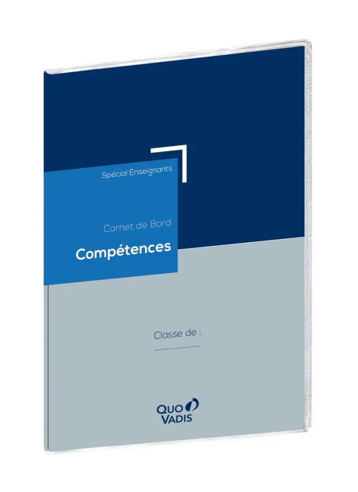 Carnet de bord quovadis special enseignants competences suivi individuel 40 eleves 210x290mm 90gr