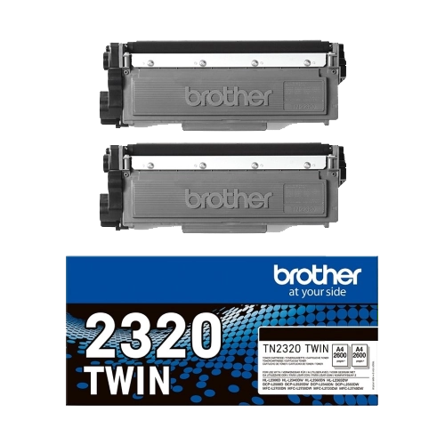 Cartouches broher Toner laser noir TN2320 2x2600p pack de 2