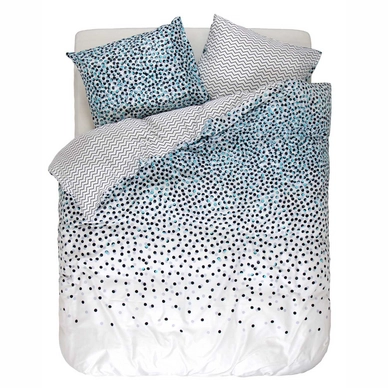 Taies d'oreiller Esprit Dila Blue Satin de Coton (50 x 75 cm)