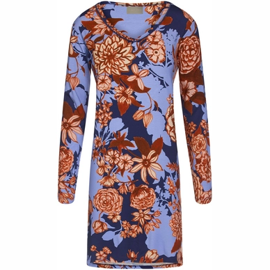 Chemise de Nuit Essenza Women Emmy Flore Long Sleeve Boyish Blue