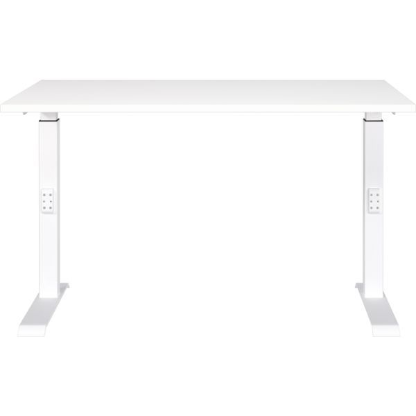 Bureau assis/debout Hermoso | 120 x 80 x 91 cm | Réglable manuellement | Blanc